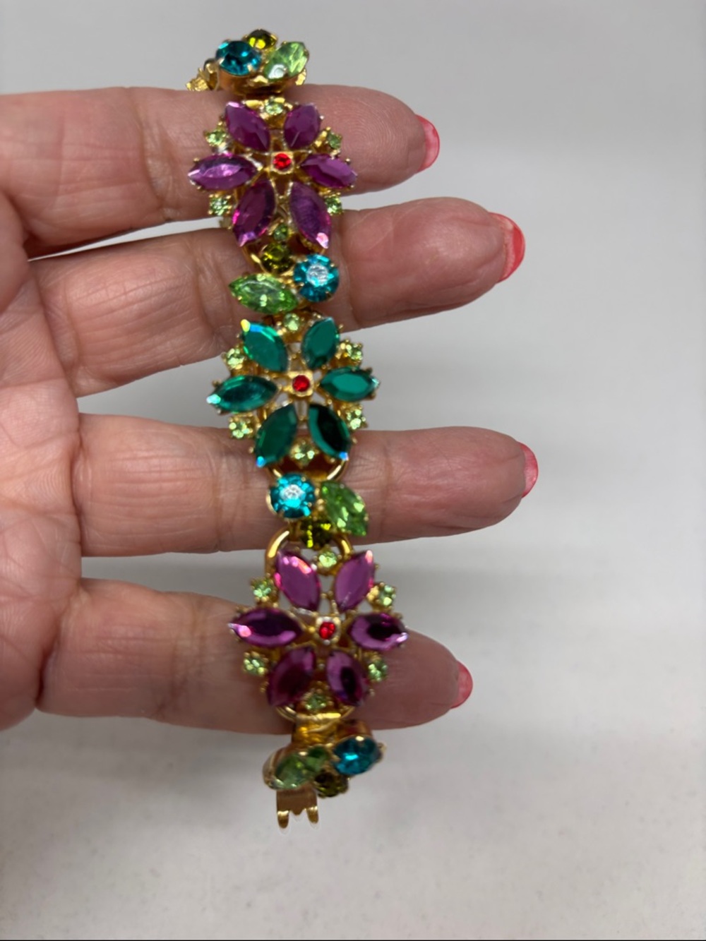 Gorgeous vintage D&E Juliana bracelet - Picture 15 of 16